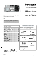 Panasonic - SC-PMX2DB - Operating Instructions EN 